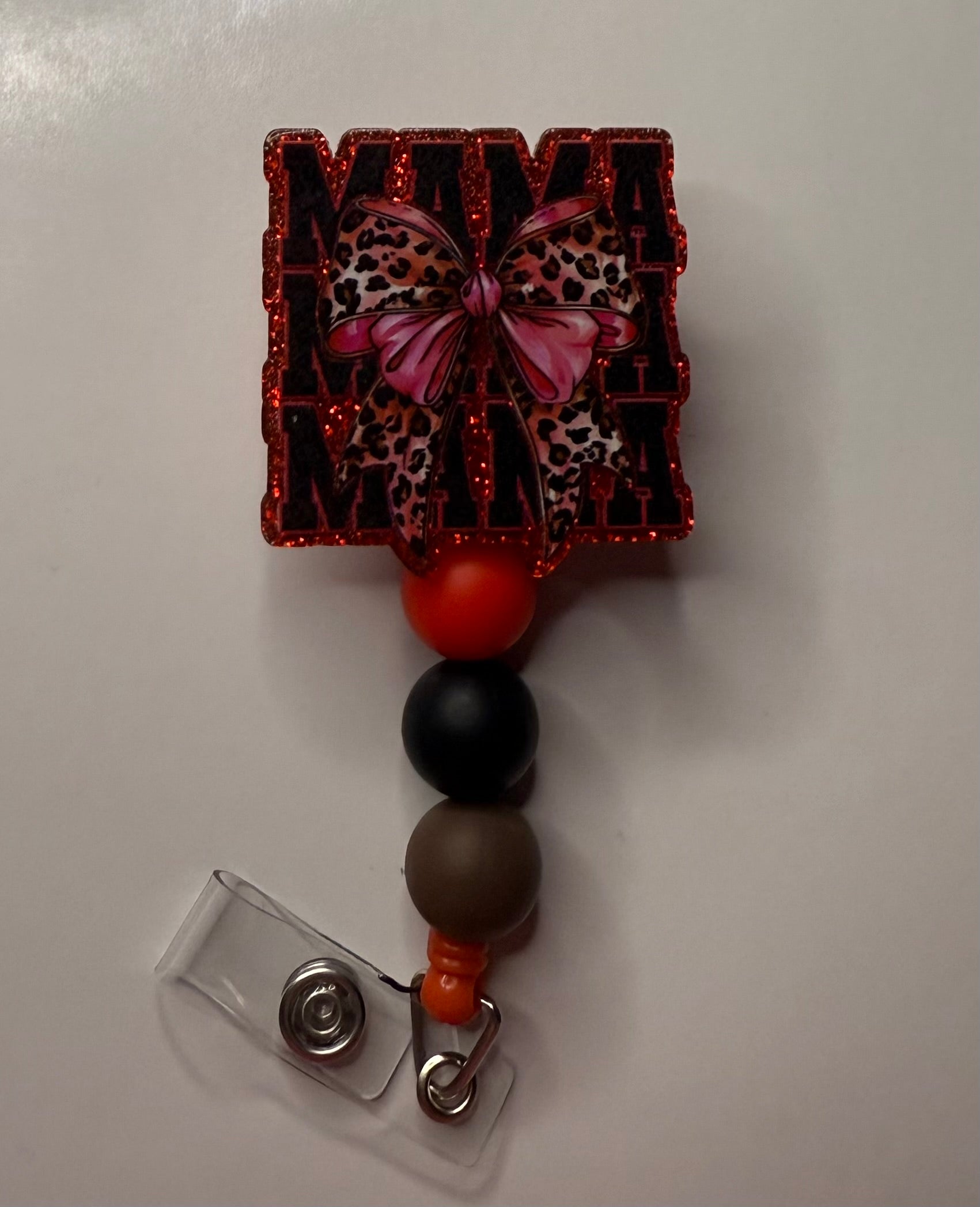 Mama Red and Black Bow