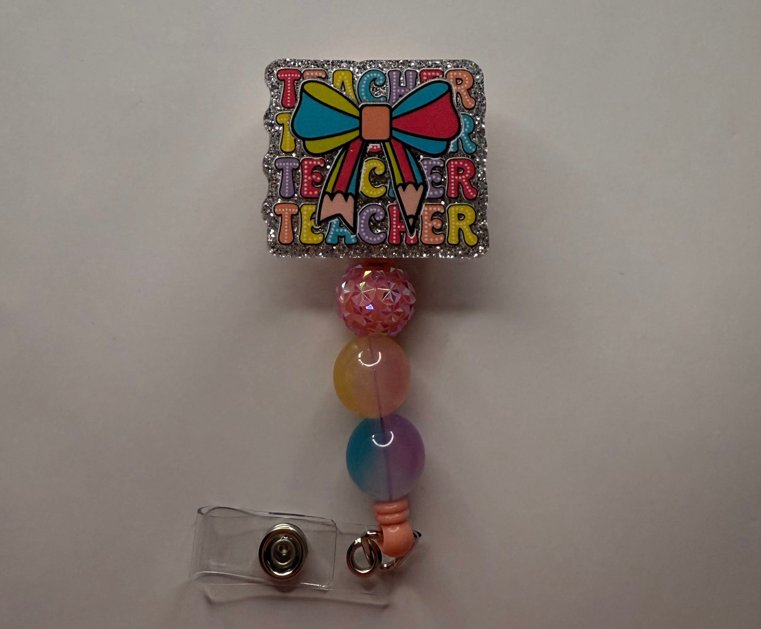 Colorful Teacher Bow Pencil